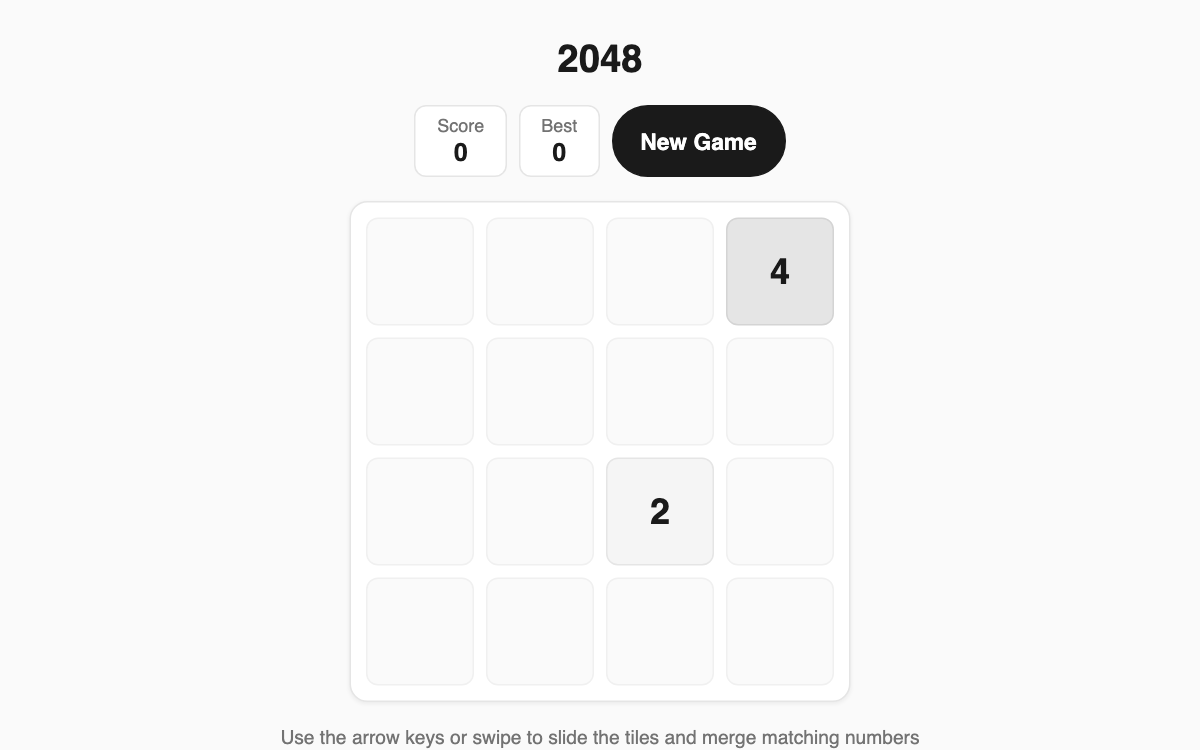 2048 screenshot