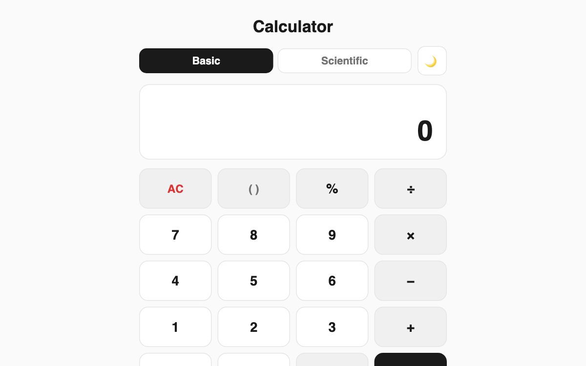 Calculator screenshot