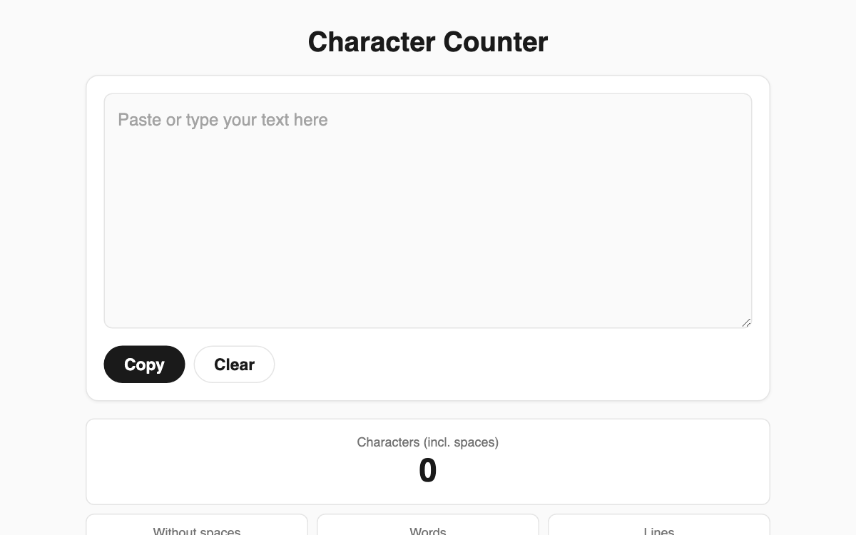 Character Counter screenshot