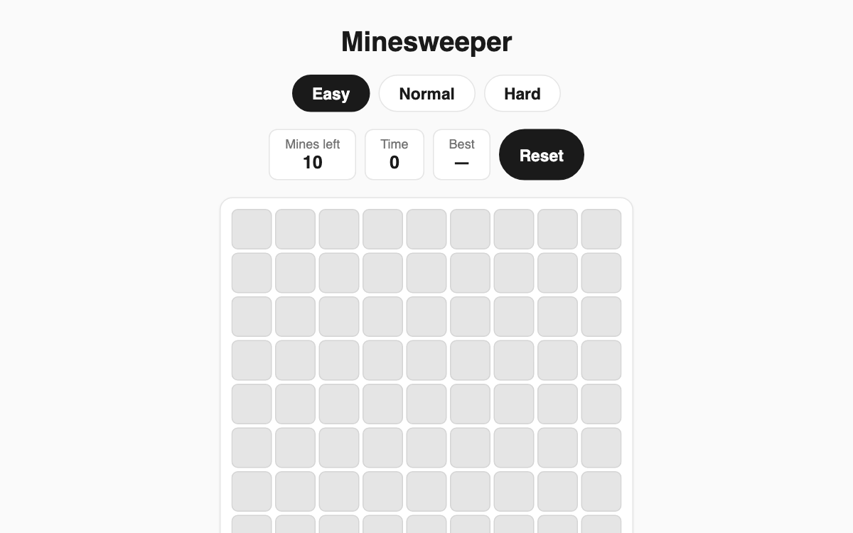 Minesweeper screenshot