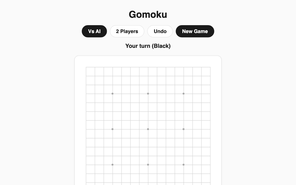 Gomoku (Five in a Row) screenshot